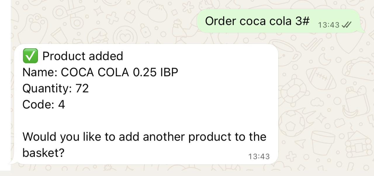 AI converts message into an order